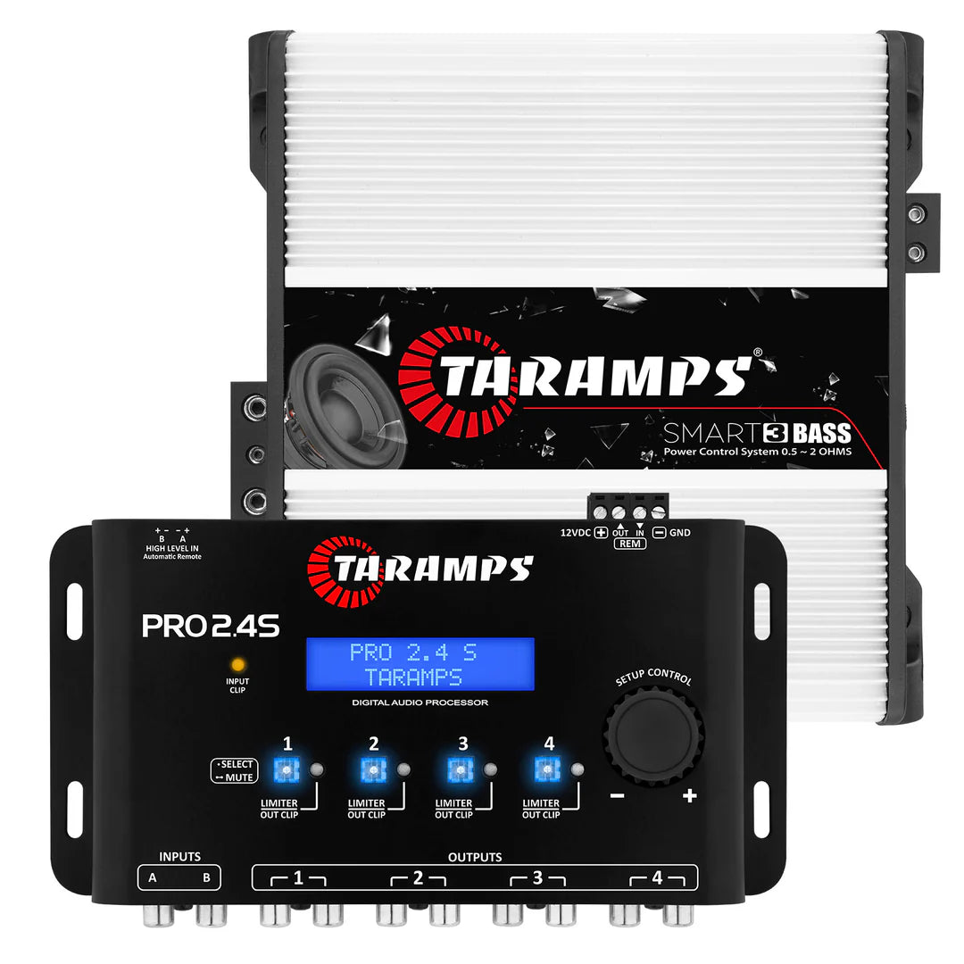 Taramps SMART 3 BASS + PRO 2.4S Car Amplifier & Processor COMBO